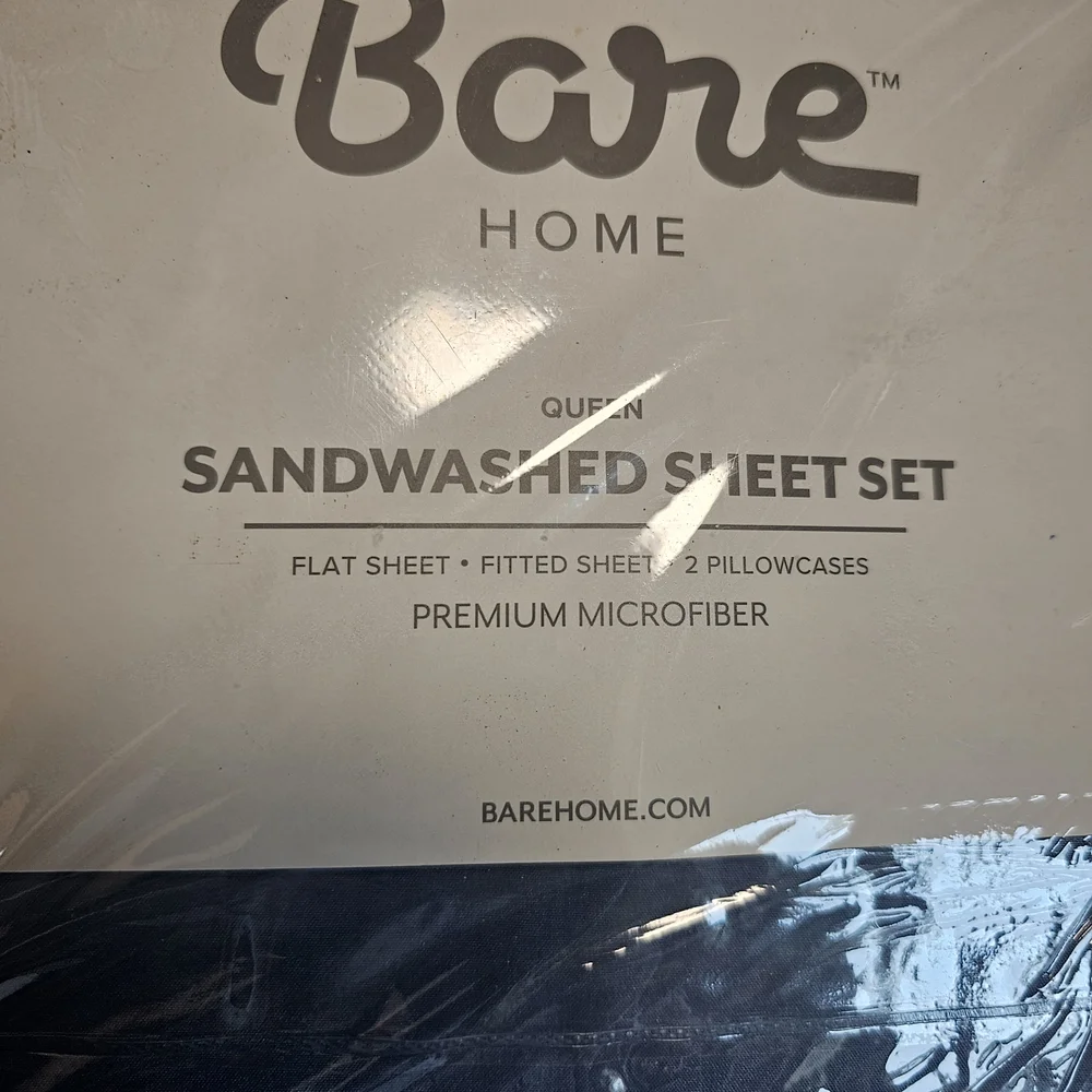 Sandwashed Sheet Set - Blue - Picture 2 of 3